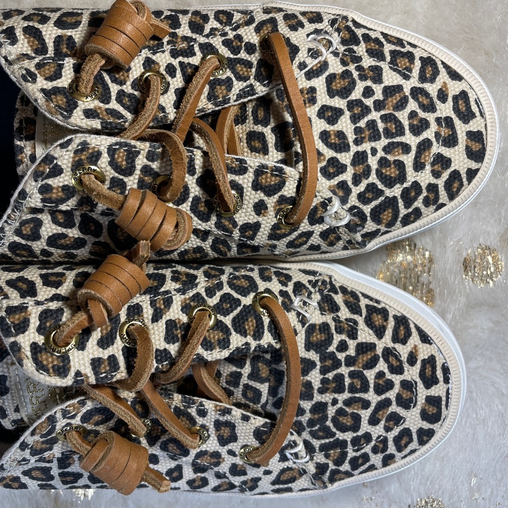 Like New Sperry Crest Vibe Animal Print Textile Slip-Ons